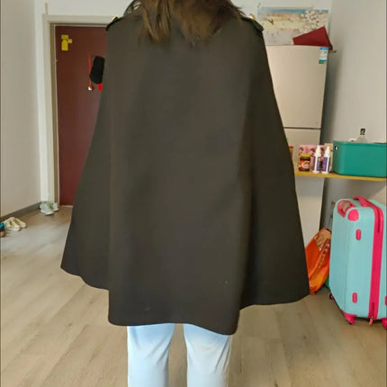 Autumn Winter Plus Size Women Coat Woolen Cloth Cloak Loose Overcoat Female High Quality 2025 Manteau Femme Hiver Oversize