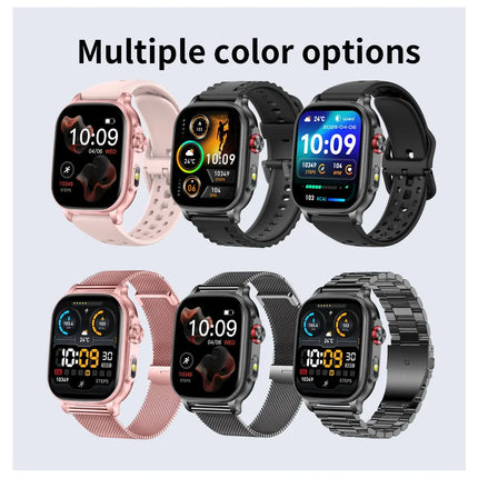 2026New Smart Watch Fitness Clock Men 2.01" AMOLED Screen 1400mAh 130+ Days Battery Life Flashlight Call Waterproof Smartwatches