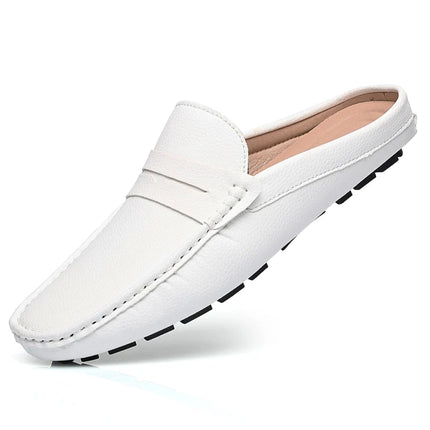 YRZL mocassini estate Slip on mezze scarpe per uomo pantofole in pelle PU Casual traspirante comodi mocassini mocassini scarpe Casual da uomo