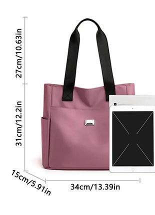 High Quality Large Capacity Handbag Tote Bags Lightweight Waterproof Nylon Shoulder Bag For Work School And Travel Shoulder Bags PlatiNum