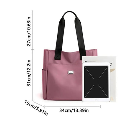 High Quality Large Capacity Handbag Tote Bags Lightweight Waterproof Nylon Shoulder Bag For Work School And Travel Shoulder Bags PlatiNum