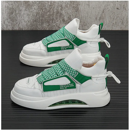 High top White Sneakers Best selling Mens Sneakers With Anti slip Wear resistant Properties Increasing Height by 6 Centimeters