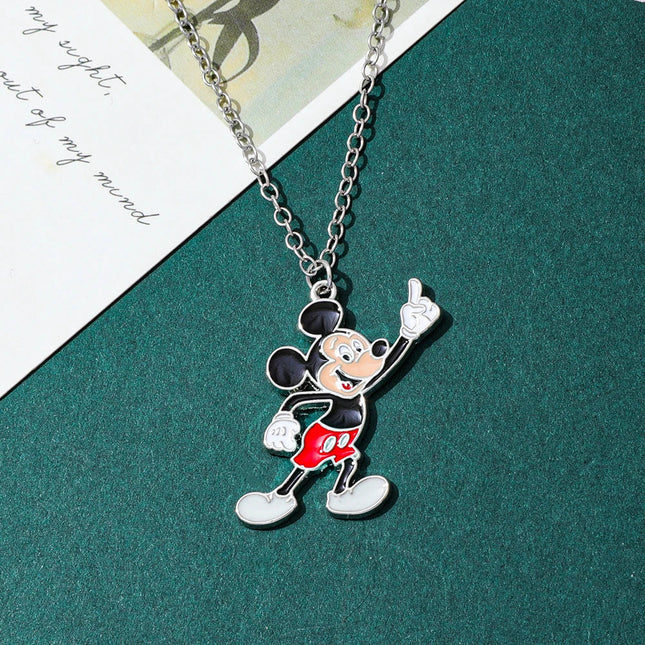 Gioielli Disney minimalisti - Collana con ciondoli smaltati di Topolino da indossare ogni giorno PlatiNum