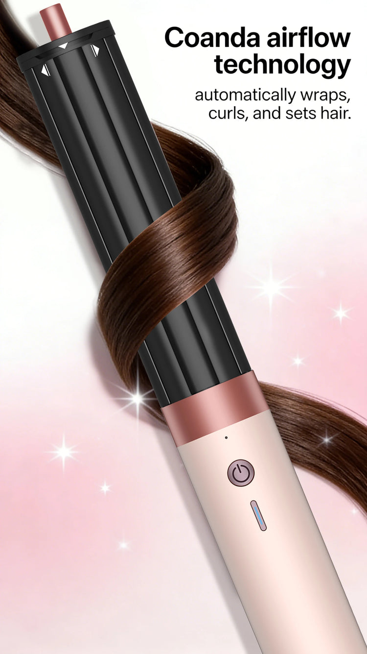 6 IN 1  Air Multil Hair Styler & Hair Dryer Brush With Auto-Wrap Curlers Fast Drying Frizz-Free Volume Hair Styler Set Gift