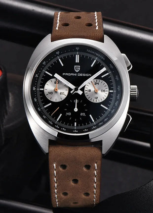 PAGANI DESIGN Orologi da uomo Retro Panda Quadrante Orologio al quarzo da uomo Giappone VK63 Cronografo Vetro zaffiro Orologio da polso da uomo 2024 Nuovo