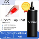 AS 500ml High Quality Nail Art Soak Off UV/LED No Wipe Top Coat Gel Polish Base Coat Without Sticky Layer Tempered TopCoat