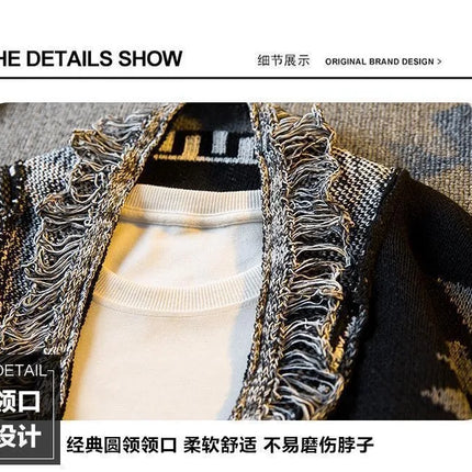 Autumn/winter New Fashion Thicken Warm Knitted Sweater Men's Casual Loose Sports Retro Plus Size High Quality Cardigan Sweater