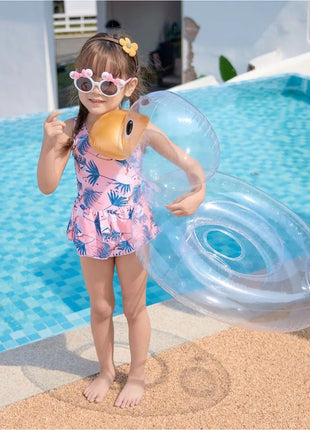 Rooxin Flamingo Nuoto Cerchio Bambino Infantile Galleggiante Piscina Anello di Nuoto Con Parasole Sedile Galleggiante Estate Spiaggia Piscina Festa Giocattoli