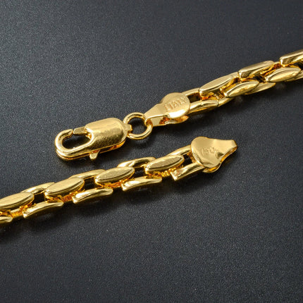 Sunny Jewelry Set Classic placcato oro collana bracciale per donna uomo Luxury Punk rame Link catene collana braccialetto regalo platinumshop