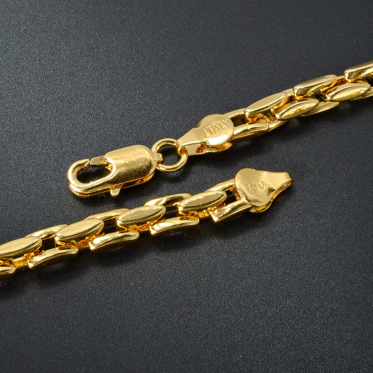Sunny Jewelry Set Classic placcato oro collana bracciale per donna uomo Luxury Punk rame Link catene collana braccialetto regalo platinumshop