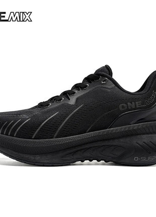 ONEMIX Black Men Basic Racing Road Running Shoes Summer Mesh traspirante scarpe sportive cuscino Durable Outdoor Sneakers Plus Size PlatiNum