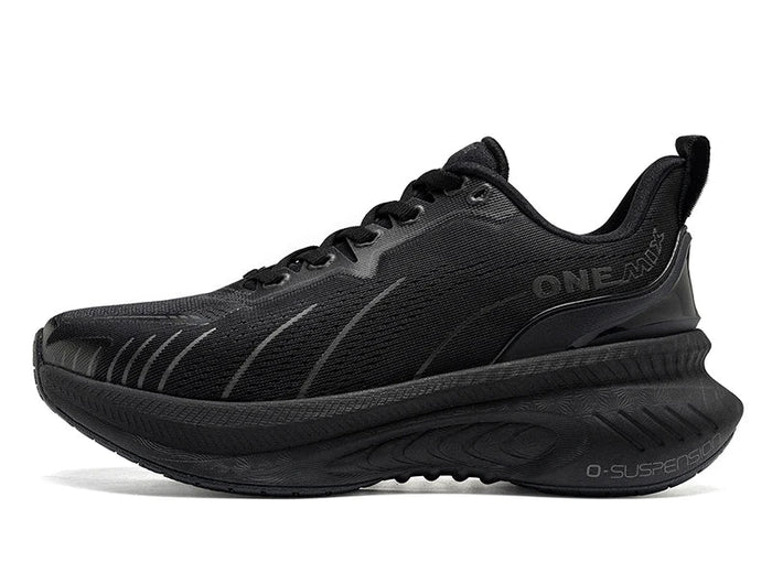 ONEMIX Black Men Basic Racing Road Running Shoes Summer Mesh traspirante scarpe sportive cuscino Durable Outdoor Sneakers Plus Size PlatiNum