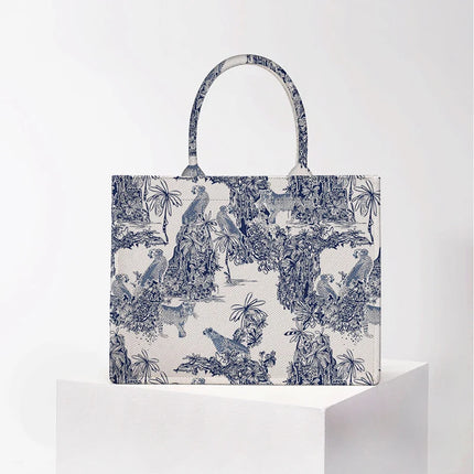 New 2026 Women's Personalized Tote Bag, Printed Canvas Handbag, Large Capacity Beach Bag