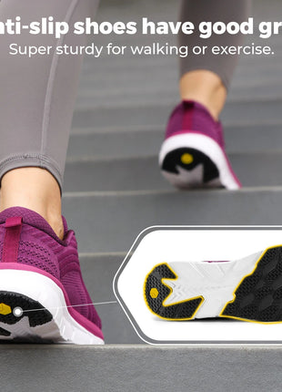 FitVille Wide Toe Box Shoes For Women Breathable Wide Fit Running Shoe Lightweight for Swollen Feet with Cushioned Relief Pain PlatiNum