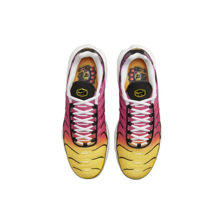Nike Air Max Plus TN Men Sneakers Gradient Mesh Low Top Casual Shoes Yellow Red Breathable Comfort Sports Shoes DX0755-600