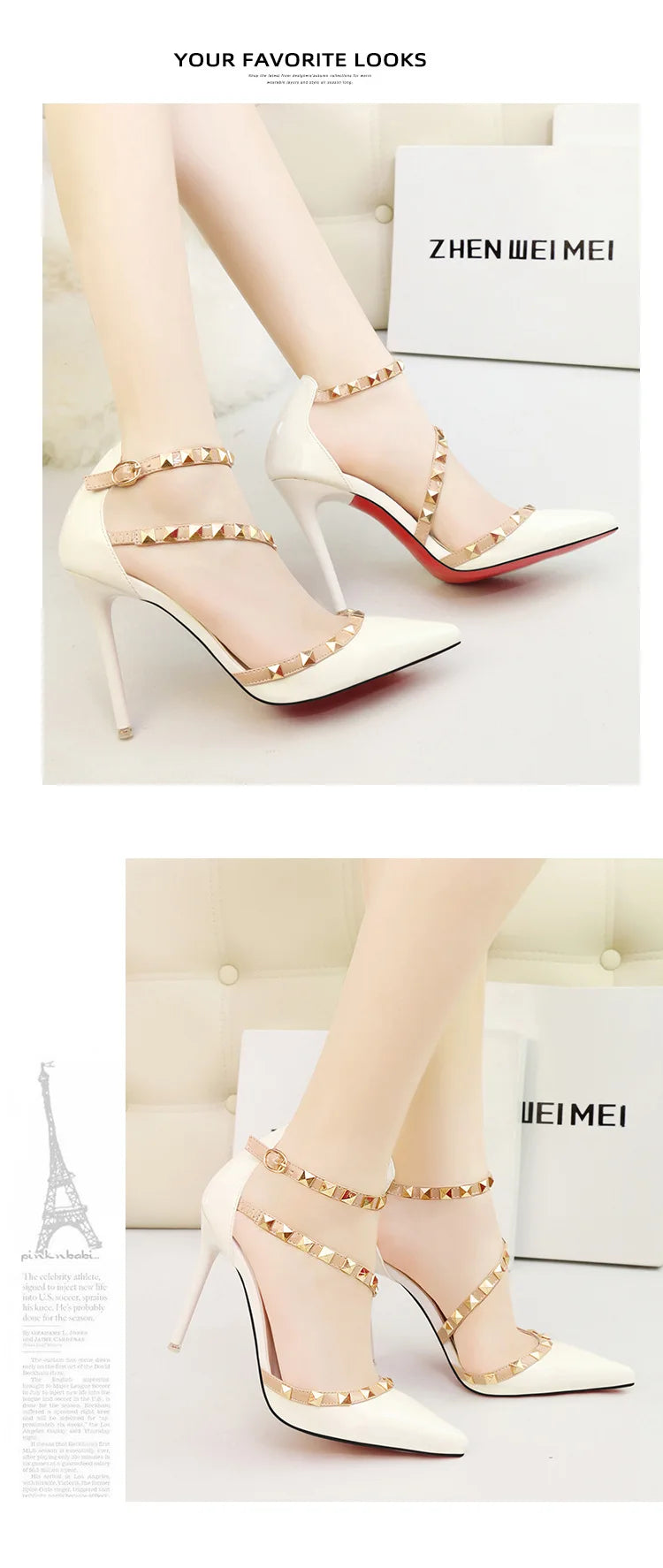 Scarpe tacco alto da donna estive in Europa e America Moda punta a punta bocca superficiale rivetto scava fuori sandali a spillo da discoteca platinumshop