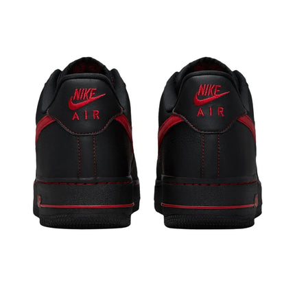 Nike Air Force 1 Breathable Low top Skateboard Shoes Men's Black Red HQ2037-005