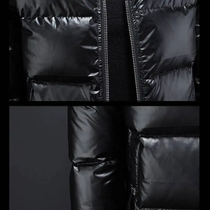 Autumn Winter New Men's Trendy American Style High Street Down Jacket Elegant Casual Stand Collar Padded Coat Mens Clothing
