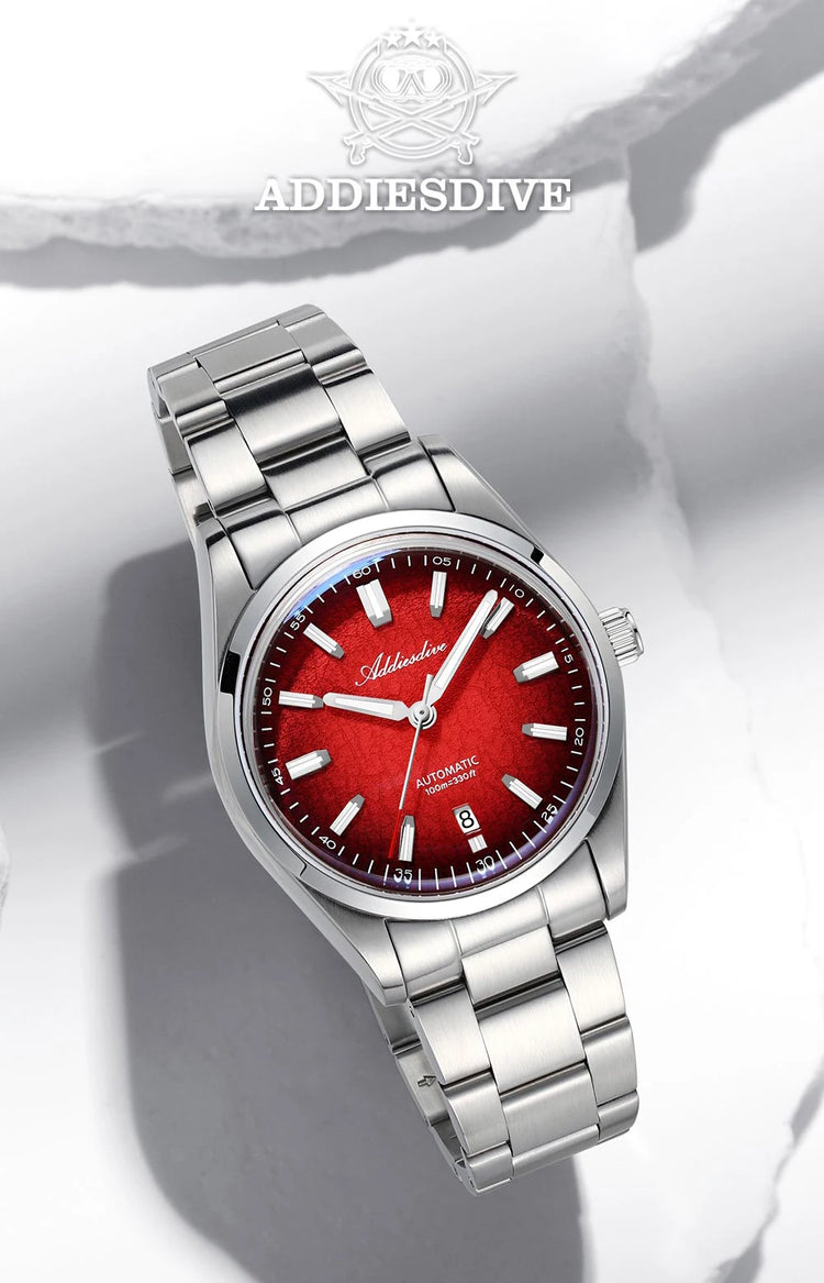 ADDIESDIVE Watch For Gift 39mm Automatic Mechanical Domed Glass 316L Stainless Steel Luminous Waterproof 200m Men Wristwatch New