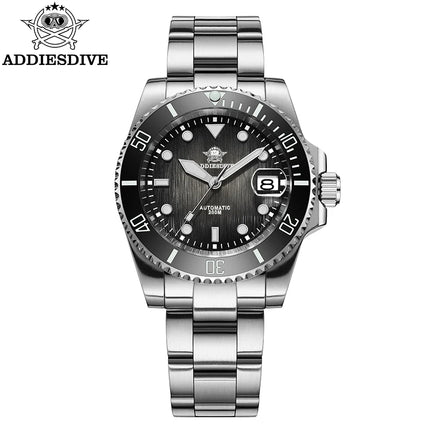 ADDIESDIVE Dive Watch Men NH35A Automatic 200M Waterproof Sapphire Crystal Ceramic Bezel Luminous Steel Wristwatch AD2078