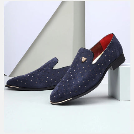 Scarpe eleganti da uomo di lusso Scarpe casual da uomo in pelle scamosciata Mocassini eleganti e comodi Scarpe da lavoro in pelle da uomo Zapatos Hombre