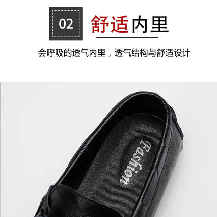 Nuovi mocassini casual Mocassini di marca con suola morbida da uomo Scarpe primaverili in pelle Comode scarpe casual da passeggio per esterni con fondo piatto