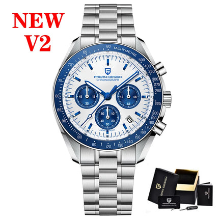 PAGANI DESIGN PD1701 Orologi da uomo di lusso in oro Orologi da polso al quarzo Cronografo VK63 Orologio da uomo AR Orologio con specchio in zaffiro Regali