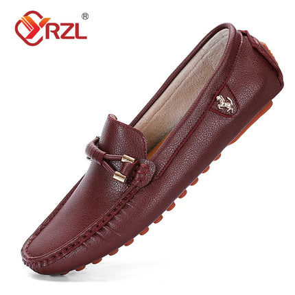 YRZL Mocassini da uomo Scarpe in pelle fatte a mano Scarpe da guida casual Scarpe slip-on Mocassini comodi di lusso Scarpe da uomo Taglie forti 37-48