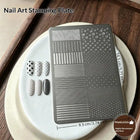 Nail Stamping Plates Striped Wave Points Pattern French Stainless Steel Stencil Nail Art Transfer Template Diy Manicure Tool