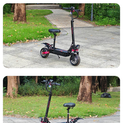 Monopattino elettrico fuoristrada BOYUEDA Q7Pro con motore da 1600W, batteria da 52V 19AH, pneumatici da 10 pollici, pieghevole, con sedile rimovibile