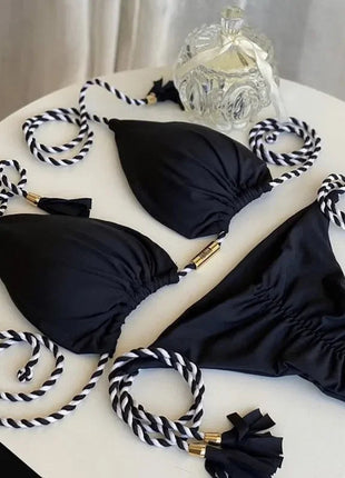 RUOTONSEPT Sexy Braiding rope Bandage Bikini Set Women's Swimsuit Two-piece Triangle Swimwear Bathing Suit Brazilian Biquinis platinumshop