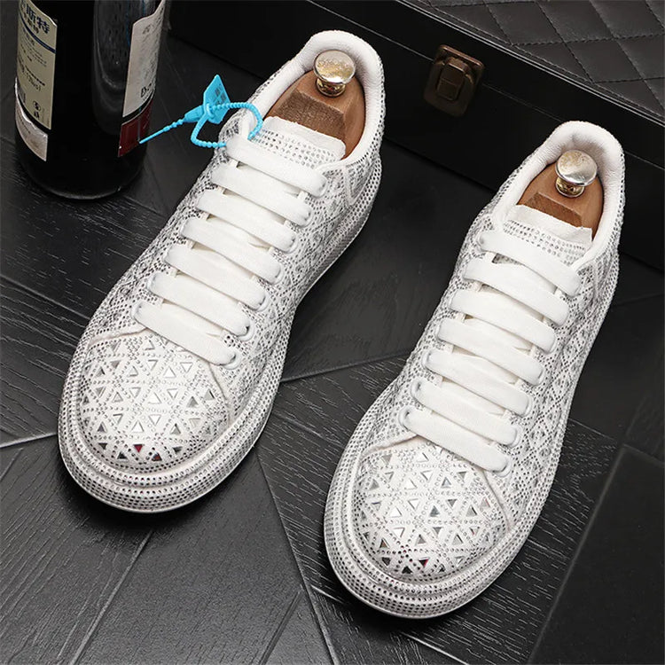Luxury Royal Style Mens Wedding Dress Shoes Spring Handmade Embroidery Pattern Exotic Designer Loafers Fashion Casual sneaker
