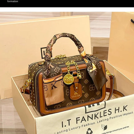 Brand Women's Bag 2025 New Style Light Luxury Western Style High Quality Handbag Designer Casual Versatile Crossbody Bag PlatiNum