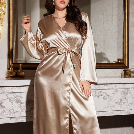 Abito da donna in tinta unita taglie forti Camicia da notte da donna casual elegante e confortevole