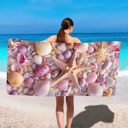 1 Serviette de plage en microfibre ultra-fine Ocean Element, serviette de plage absorbante à séchage rapide, serviette de plage de sport pour la natation