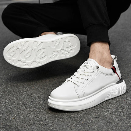 Men's Leather Casual Shoes 6/8 Cm Height-enhancing Sport Shoes Men Vulcanize Shoes Luxury Tennis Training Shoe Zapatos De Hombre