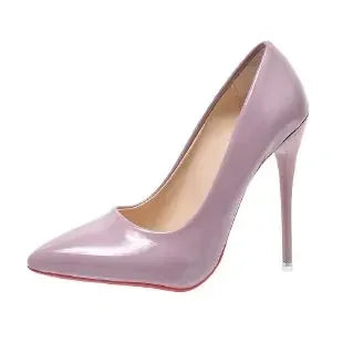 2024 Scarpe da donna Tacchi alti rossi Décolleté sexy con punta a punta 12 cm Scarpe da abito da sposa Colore nero nudo Tacchi alti con fondo in gomma rossa