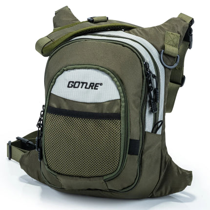 Goture 100% Polyester Fly Fishing Bag, Ultra-Light Chest Bag with Multiple Pockets, Fishing Accessory Bag, Outdoor Shoulder Bag