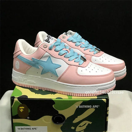 A BATHING APE Men All Black Shark BAPESTA Casual Plarfom Shoes Unisex Women Slip-Resistant Outdoor Soft Walking Sneakers