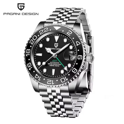 PAGANI DESIGN 2026 Nuovo Orologio Meccanico di Lusso da Uomo Batman 40MM GMT con Bracciale Jubilee, Vetro Zaffiro, Acciaio Inossidabile, Impermeabile, Automatico
