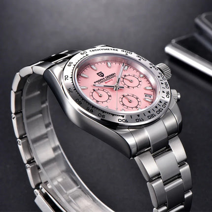 PAGANI DESIGN Nuovo orologio da polso al quarzo da uomo con lunetta in acciaio inossidabile, cronografo di lusso con vetro zaffiro VK63, orologio da uomo reloj hombre platinumshop