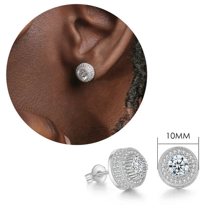 Rock Hip Hop ghiacciato orecchino a perno per uomo uomo Set completo zircone oro Piercing accessori per l'orecchio Punk Hippie Trend gioielli Dropship platinumshop