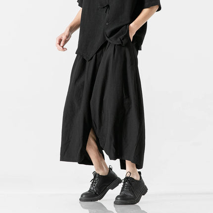 Pantaloni da uomo in stile giapponese Harajuku pantaloni larghi 2025 primavera maschile streetwear Y2K moda punk casual pantaloni a gamba larga a vita alta