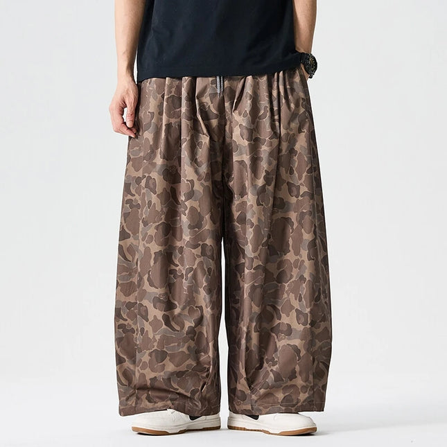 Pantaloni cargo mimetici uomo pantaloni Harem casual oversize da strada uomo pantaloni larghi Harajuku per sport all'aria aperta pantaloni a gamba larga da uomo streetwear