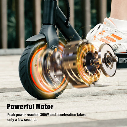 Pneumatico per scooter elettrico W3 da 8,5 pollici Motore da 350 W Batteria 36V7.8Ah Portata 24-34 km Velocità 30 km/h Azionamento posteriore E Scooter con app