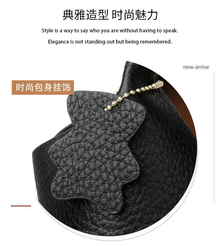 2025 French Women's Handbag PU Leather Shoulder Bag Casual Versatile Tote Bag Soft Leather Stylish Crossbody Bag For Women