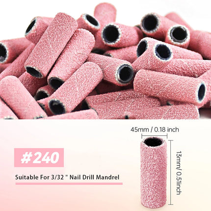 5000Pcs Mini Nail Drill Sanding Bands Include Mandrel-Pink-3mm