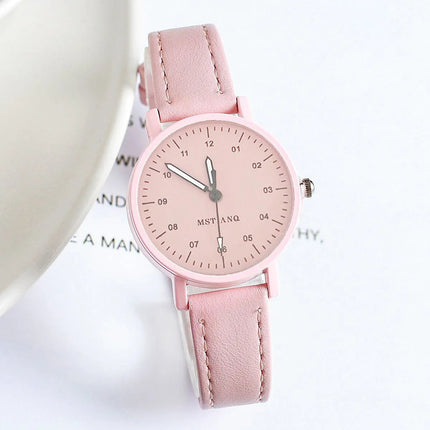YIKAZE orologio da donna cinturino in pelle PU orologi al quarzo da donna orologio da polso da donna con quadrante rotondo impermeabile orologio da polso da donna platinumshop