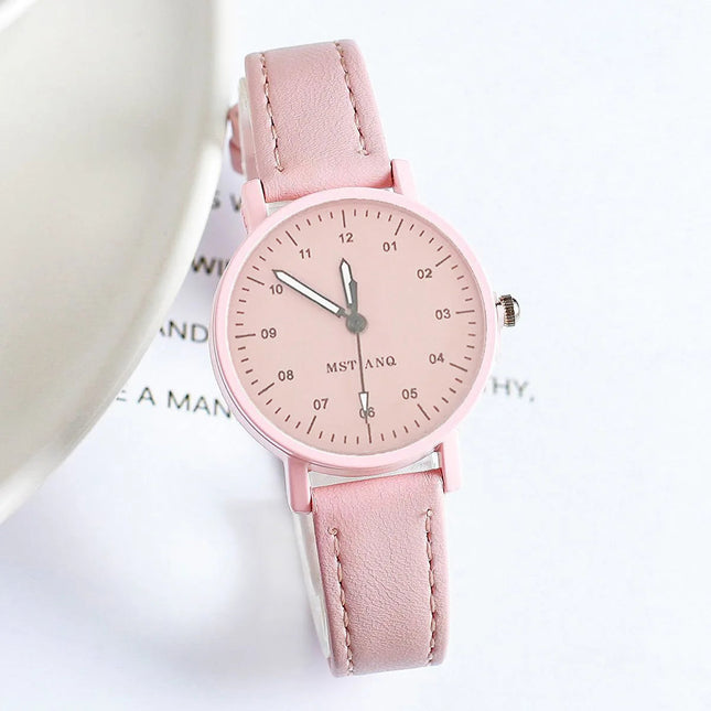 YIKAZE orologio da donna cinturino in pelle PU orologi al quarzo da donna orologio da polso da donna con quadrante rotondo impermeabile orologio da polso da donna platinumshop