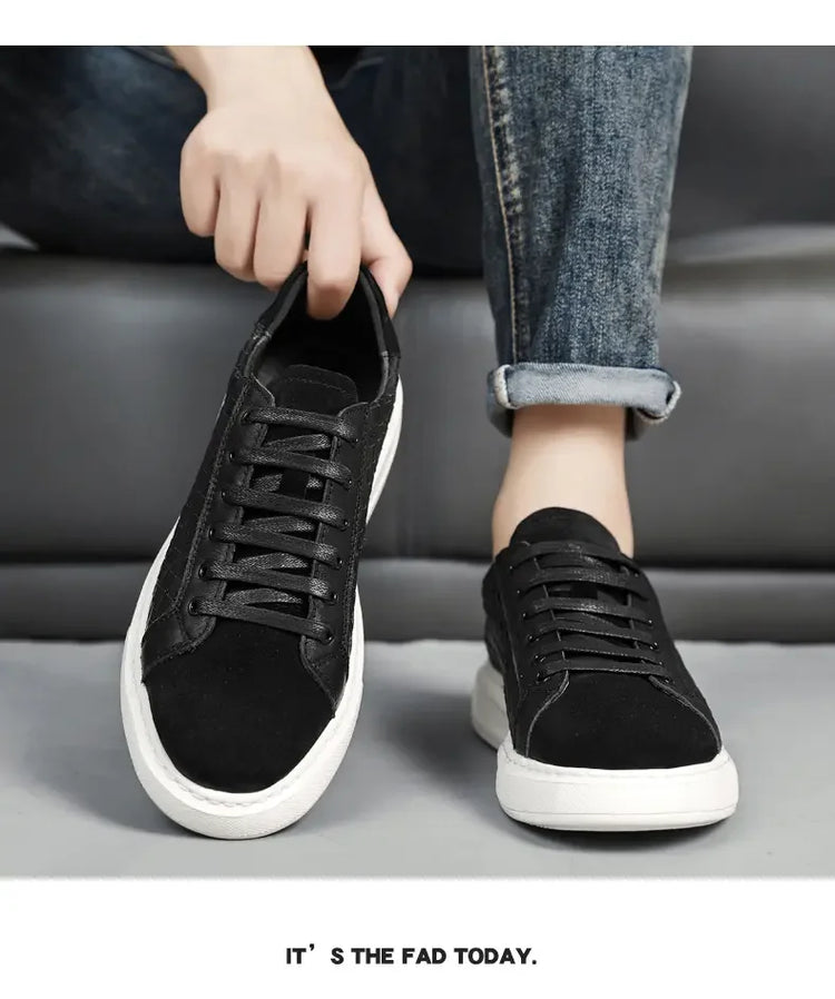 Sneakers Premium Breathable Woven Black Casual Shoes for Men Lightweight Comfortable Daily Walking Outdoor Footwear